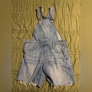 Lucky Brand Blue Denim Short Overalls